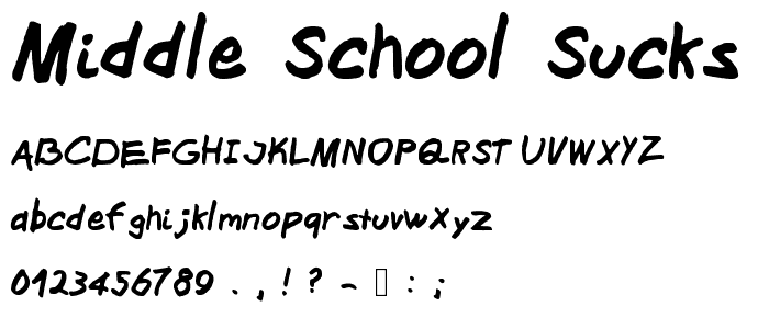 Middle School Sucks Medium font